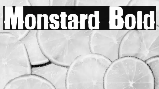 Monstard Bold Font examples
