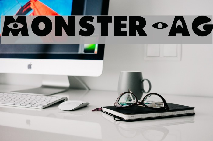 Monster-AG Font examples