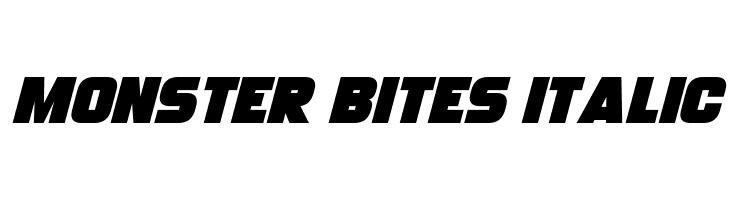 Monster Bites Italic  les polices de caractères gratuit tlcharger