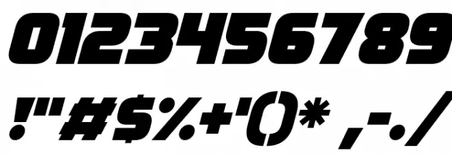 Monster Bites Italic Font OTHER CHARS