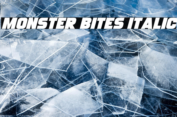 Monster Bites Italic Example 2
