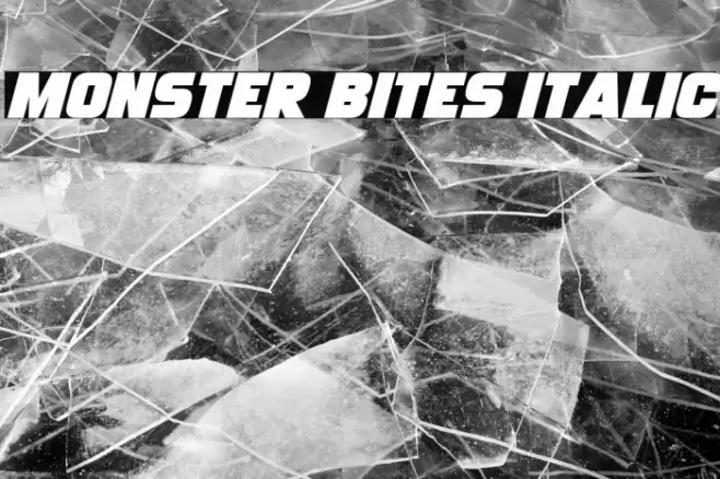 Monster Bites Italic Font examples