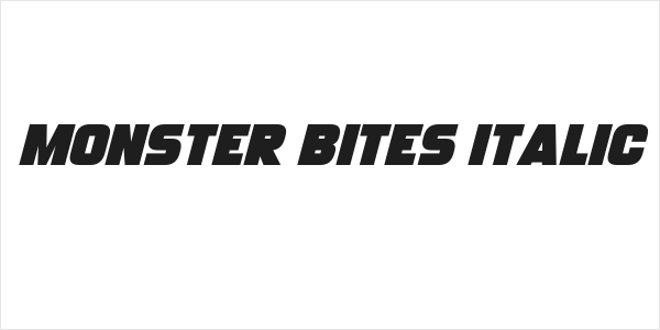 Monster Bites Italic Logo