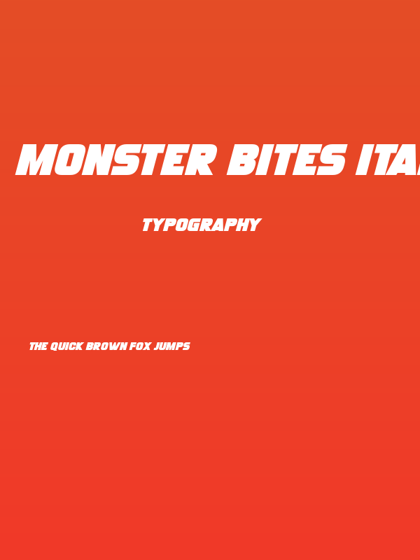 Monster Bites Italic Poster