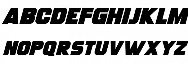 Monster Bites Italic Caratteri MINUSCOLO