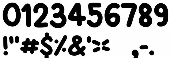 Monster Comics Regular Font OTHER CHARS