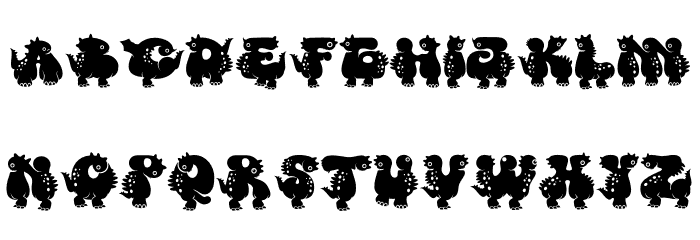 Monster DIno Font LOWERCASE