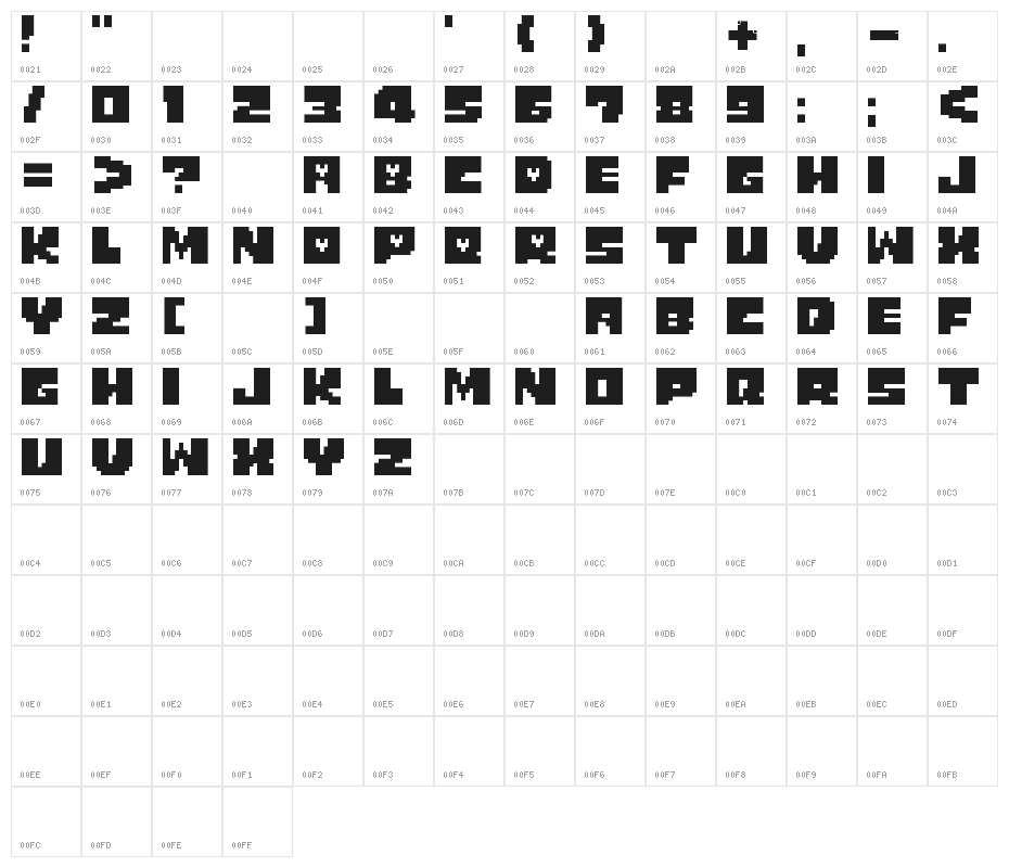 Monster Friend Back (RUS BY LYA Character Map