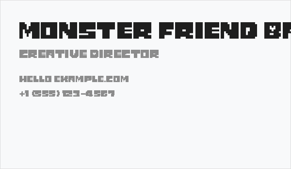 Monster Friend Back (RUS BY LYA Business Card