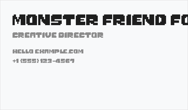 Monster Friend Fore (RUS BY LYA Business Card