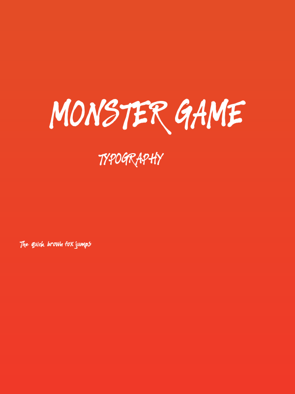Monster Game Poster