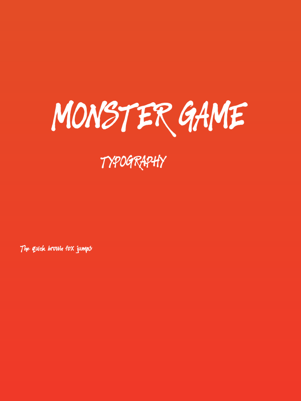 Monster Game Poster