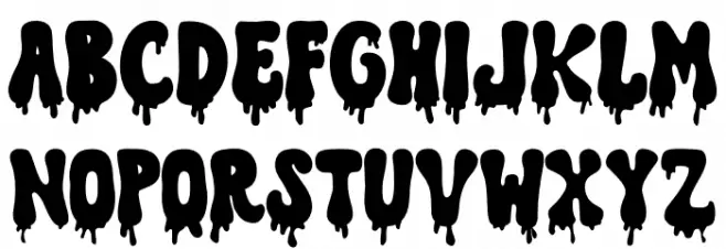 Monster Halloween Font LOWERCASE