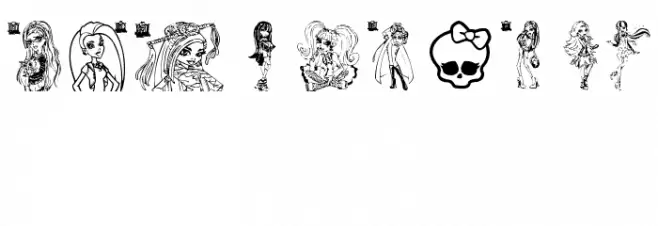 Monster High Font OTHER CHARS