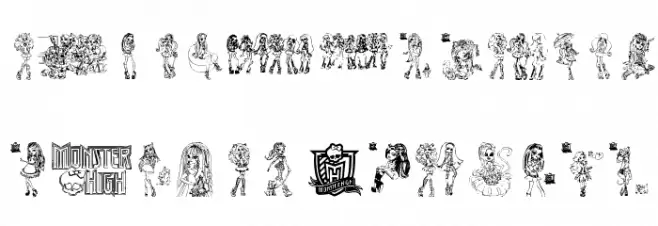 Monster High Fuentes MAYÚSCULAS