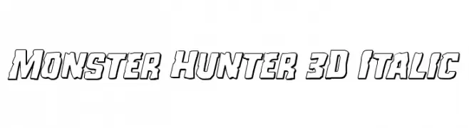 Monster Hunter 3D Italic  Frei Schriftart Herunterladen