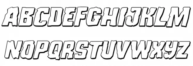 Monster Hunter 3D Italic Polices MAJUSCULES