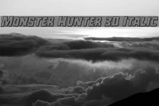Monster Hunter 3D Italic Font examples