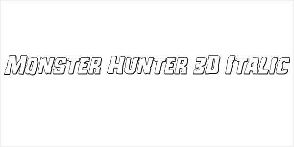 Monster Hunter 3D Italic Logo