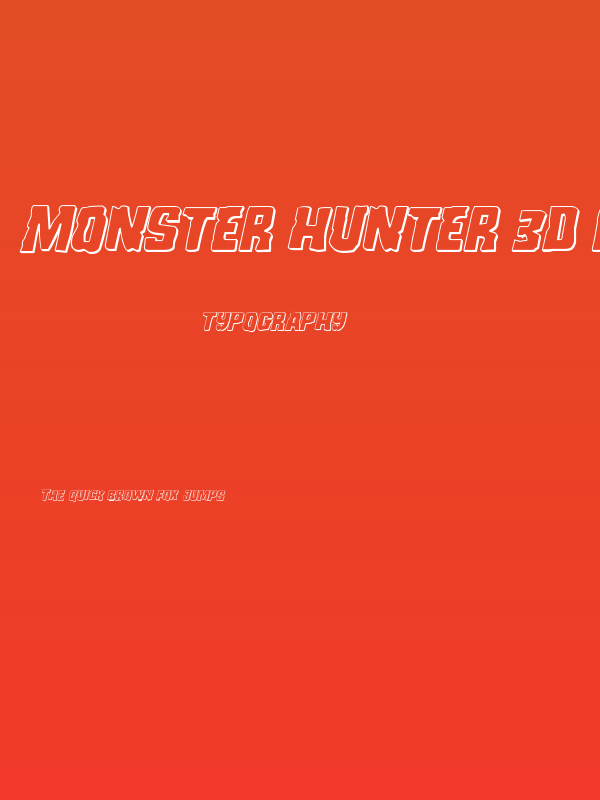Monster Hunter 3D Italic Poster