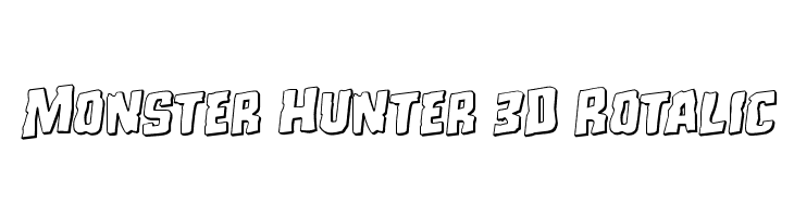 Monster Hunter 3D Rotalic  baixar fontes gratis
