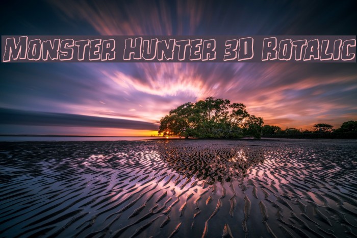 Monster Hunter 3D Rotalic Font examples