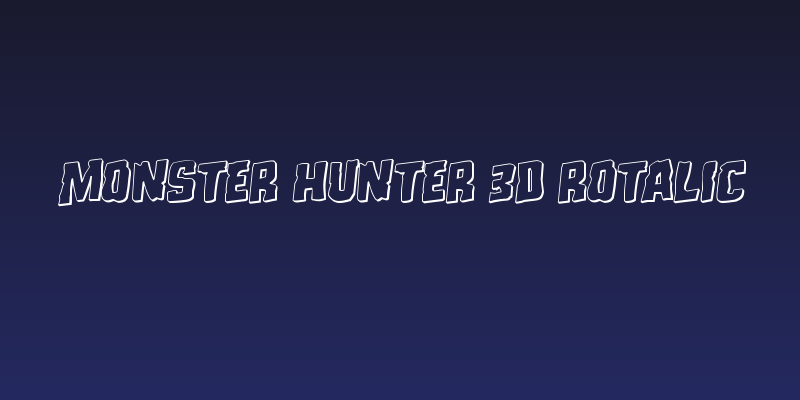 Monster Hunter 3D Rotalic Social Header