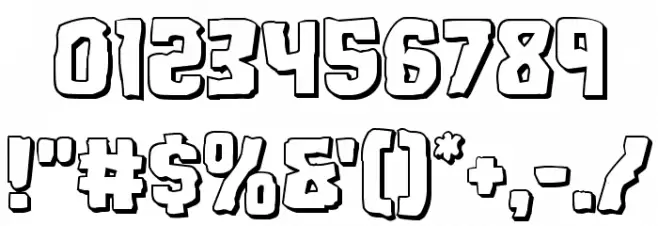 Monster Hunter 3D Font OTHER CHARS