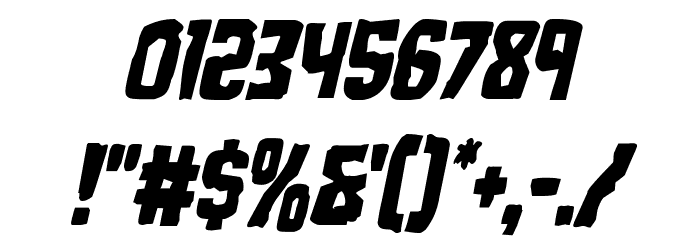Monster Hunter Condensed Italic Font OTHER CHARS