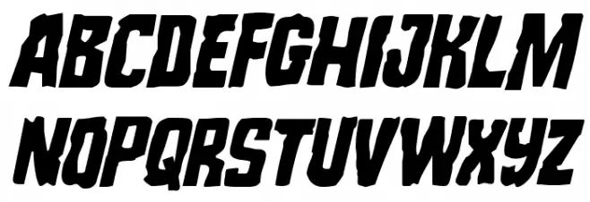 Monster Hunter Condensed Italic خط أحرف كبيرة