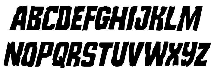 Monster Hunter Condensed Italic Font LOWERCASE