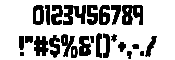 Monster Hunter Condensed Font OTHER CHARS