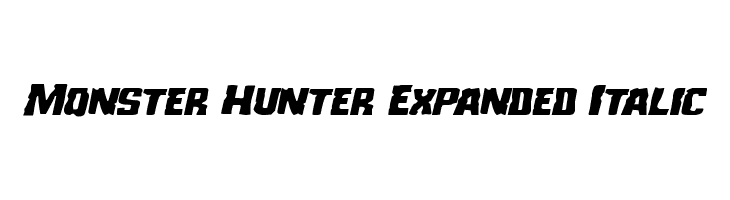 Monster Hunter Expanded Italic  フリーフォントのダウンロード