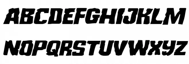 Monster Hunter Expanded Italic フォント 大文字