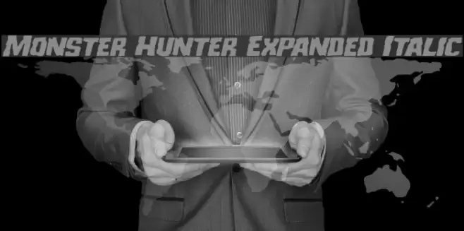 Monster Hunter Expanded Italic Font examples