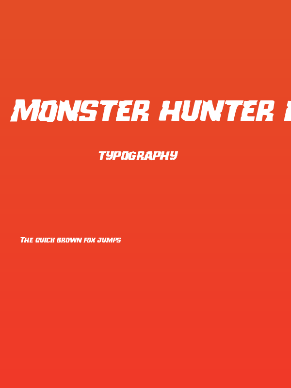 Monster Hunter Expanded Italic Poster
