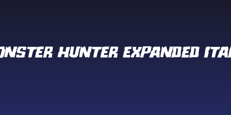 Monster Hunter Expanded Italic Social Header