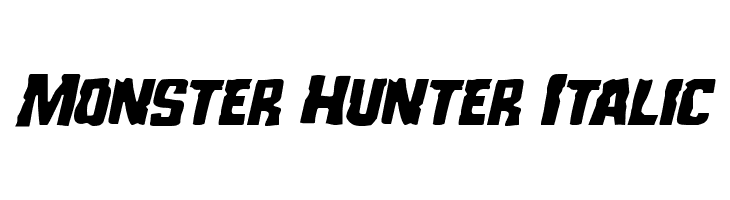 Monster Hunter Italic  Free Fonts Download