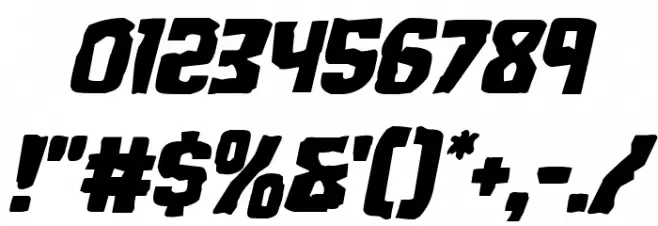 Monster Hunter Italic Font OTHER CHARS
