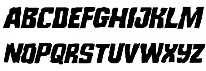 Monster Hunter Italic Schriftart Groß