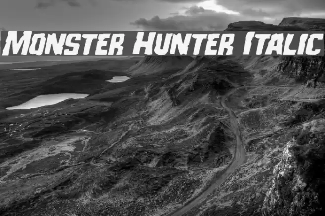 Monster Hunter Italic Font examples