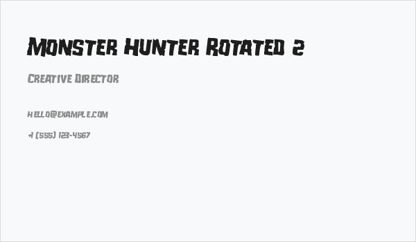 Monster Hunter Rotated 2 Business Card