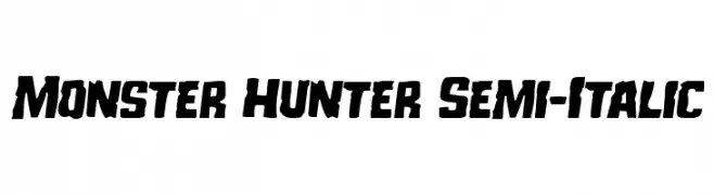 Monster Hunter Semi-Italic  Frei Schriftart Herunterladen