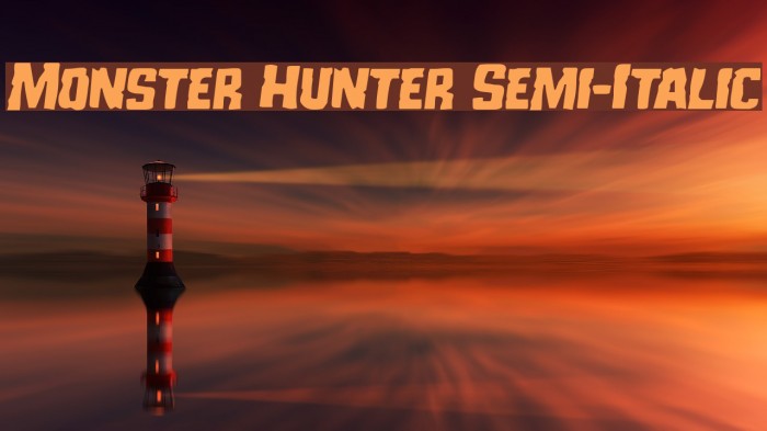 Monster Hunter Semi-Italic Font examples