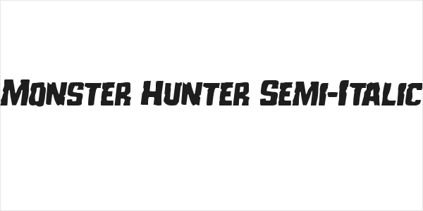 Monster Hunter Semi-Italic Logo