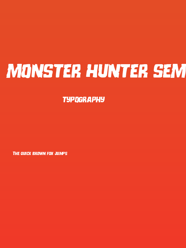 Monster Hunter Semi-Italic Poster