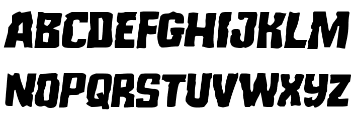 Monster Hunter Semi-Italic Font LOWERCASE