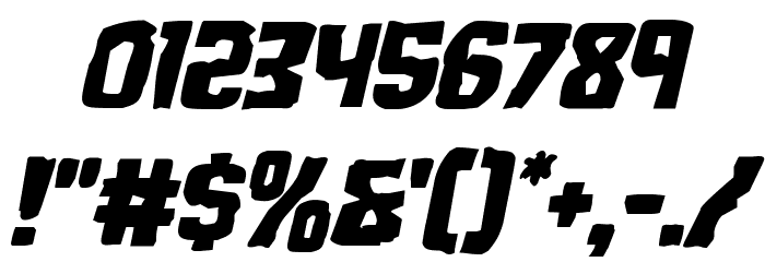 Monster Hunter Staggered Italic Font OTHER CHARS