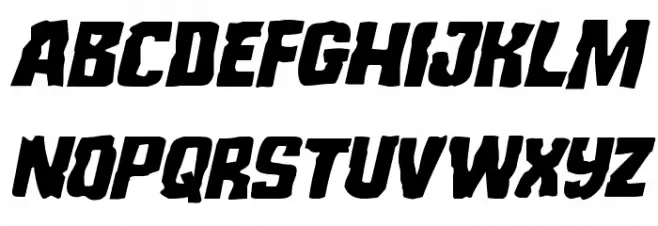 Monster Hunter Staggered Italic Fonte MAIÚSCULAS