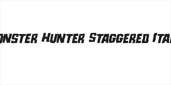Monster Hunter Staggered Italic Logo